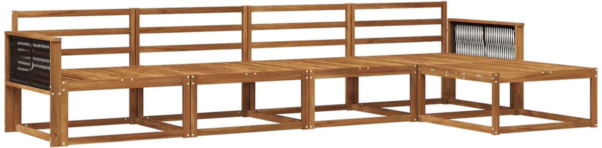 vidaXL Buiten - bank - set - 5 - st - 5-zits - Naturel - Massief - Acacia - Hout