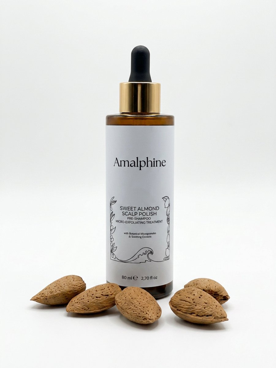 Amalphine Sweet Almond Scalp Scrub – Pre-Shampoo Hoofdhuid Treatment – Natuurlijk Exfoliating Care