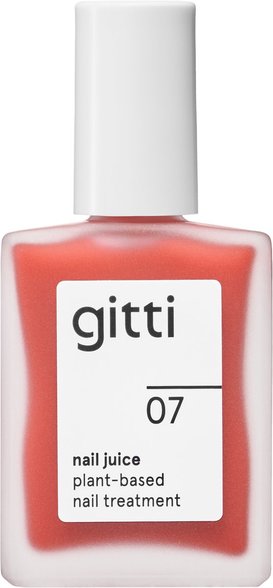 gitti - Nail Juice 07 - Cherry Dew - Nagelverharder - Nagelverzorging - Nagellak - 2 in 1 - Sheer Rood