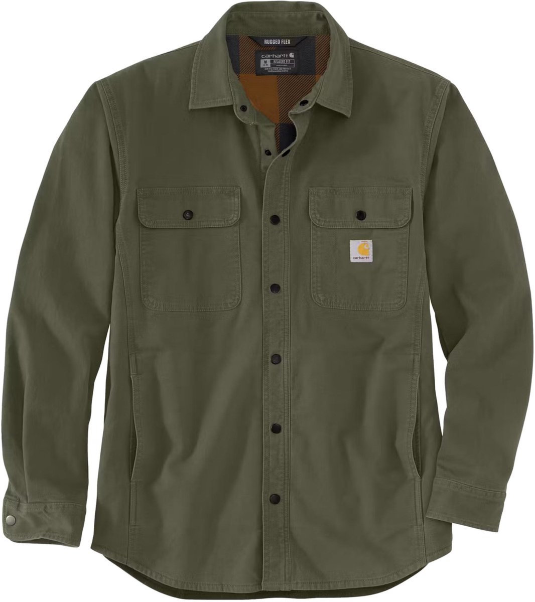 Carhartt Canvas Fleece-Lined Shirt Jac 105419 -XXL Basil