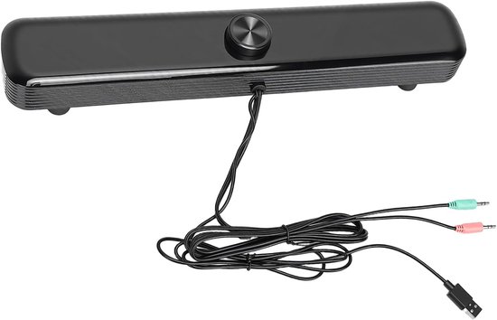 Computerluidspreker - Soundbar Laptop - Meeslepend Geluid - Ademlicht Effect - 46 x 11 x 8 cm - Zwart van Merkloos — afbeelding 4