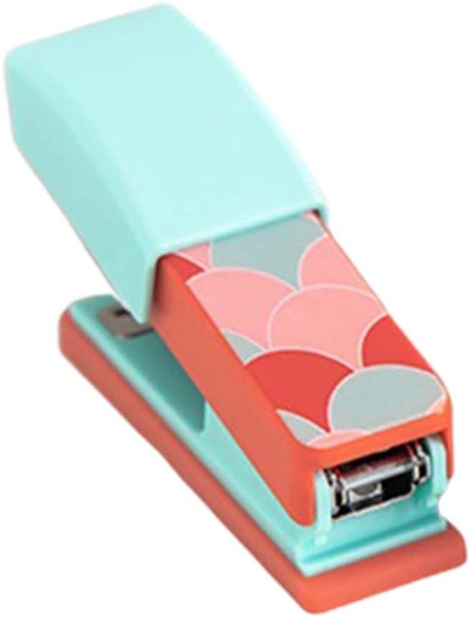 Nietmachine - Mini nietmachine - Papier nieten - Draagbaar ontwerp - 10.3 x 5.5 cm - Lichtgroen