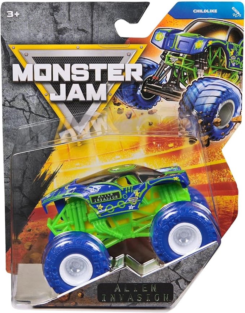 Hot Wheels Monster Jam truck Alien Invasion - monstertruck 9 cm schaal 1:64