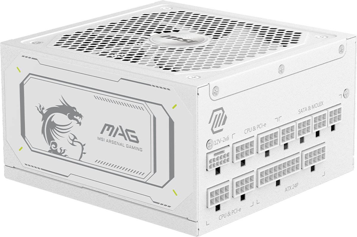 MSI MAG A1000GL PCIE5 WHITE power supply unit 1000 W 24-pin ATX ATX Wit