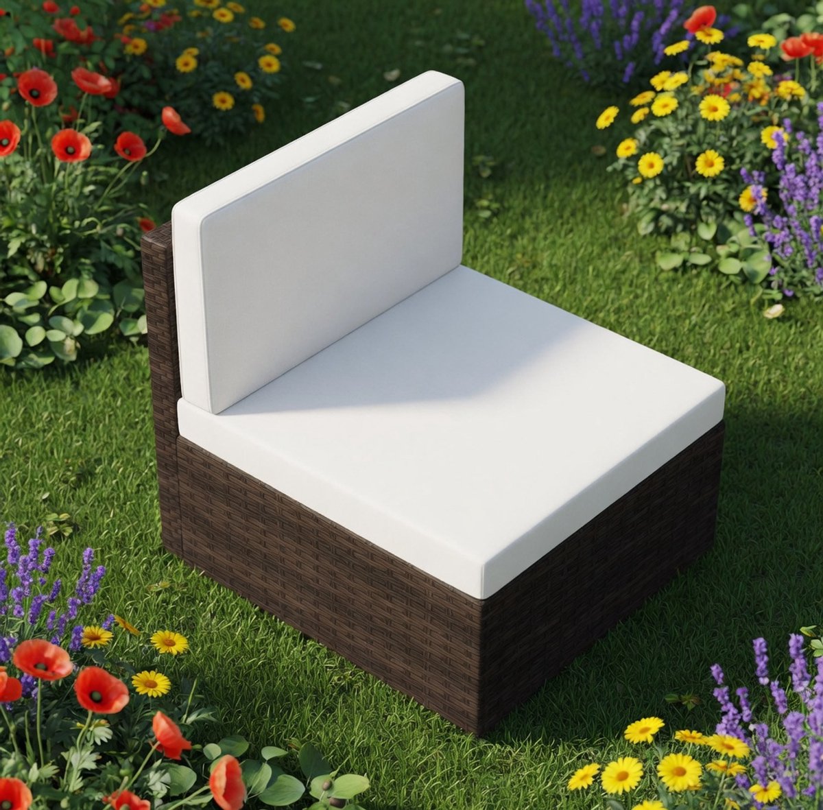 Verona Luxe 4-delige Modulaire Polyrattan Loungeset L-vorm – Tuinset met Dikke Kussens & Stalen Frame – Weerbestendige Outdoor Sofa Set voor Tuin, Terras & Balkon – Bruin Eigentijds Design - IndustroHome