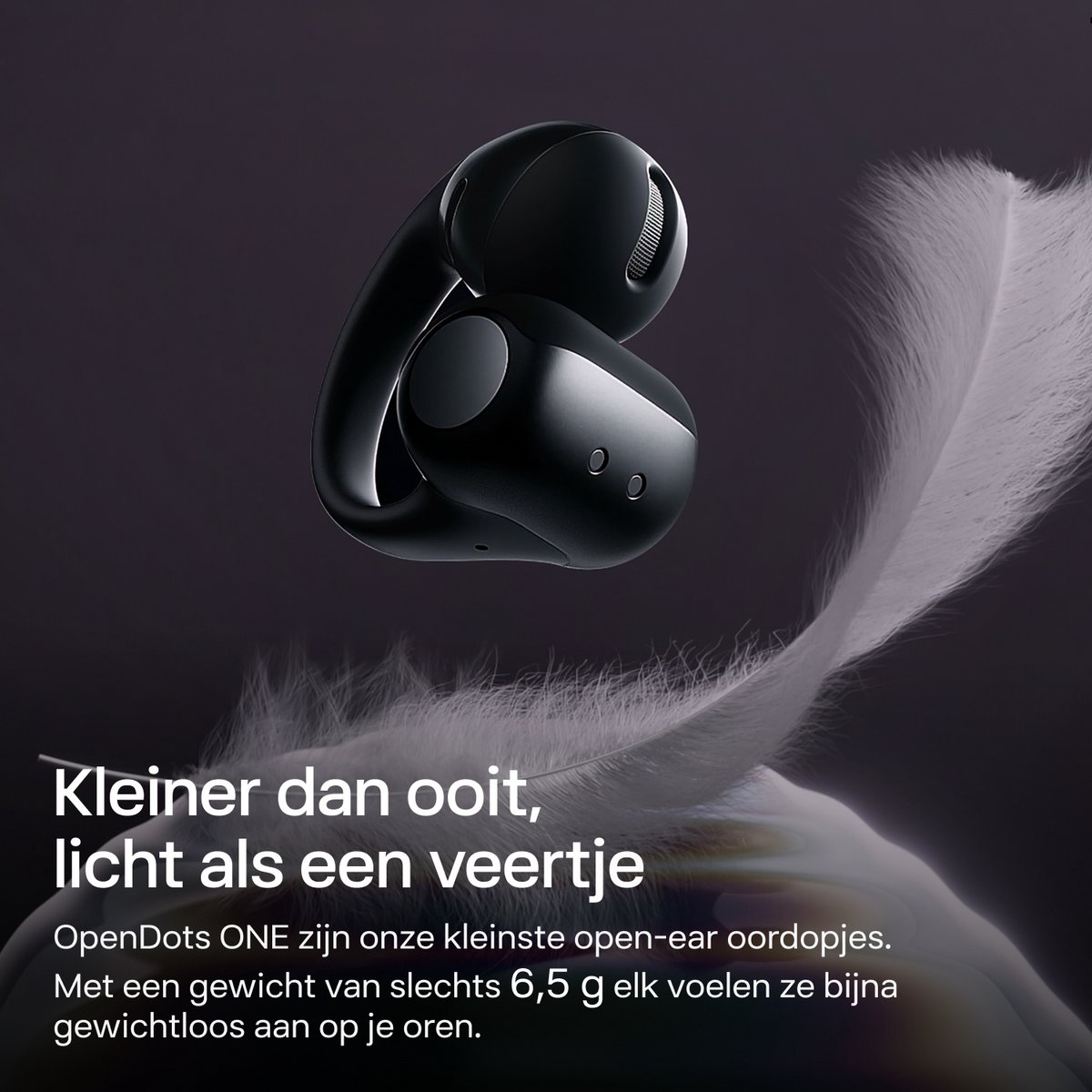 Shokz OpenDots ONE Open-ear Clip-on Oortjes – Dolby Audio – Draadloze Oordopjes – Zwart thumbnail 5