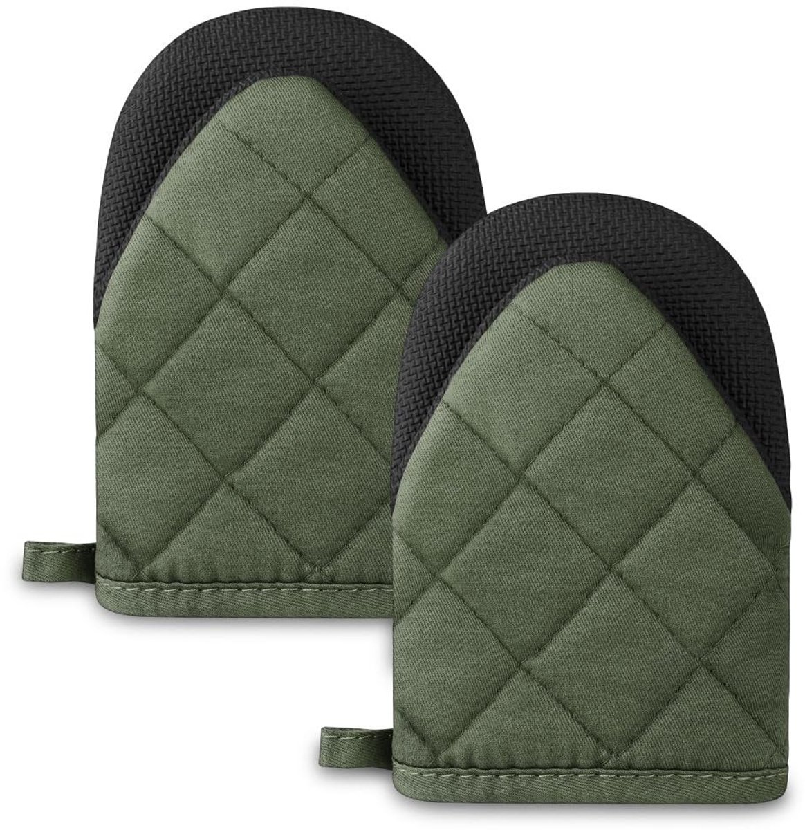 aladdien - Korte Ovenwanten - Hittebestendig - Antislip - Lichtgroen - Keukenwanten - Perfect voor Koken en Bakken - 2 Stuks