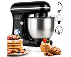 Vivid Green 1500W Keukenrobot - 5L Mengkom - 10 Snelheden - Keukenmixer - Keukenmachine - Zwart