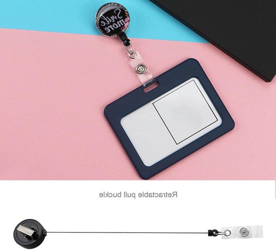 Retractable Badge Holder met 360 Graden Rotatie en Alligator Clip voor Kantoor, Dokters en Verpleegkundigen - 5 Stuks ID Badge Reels voor School en Werk van Merkloos — afbeelding 5
