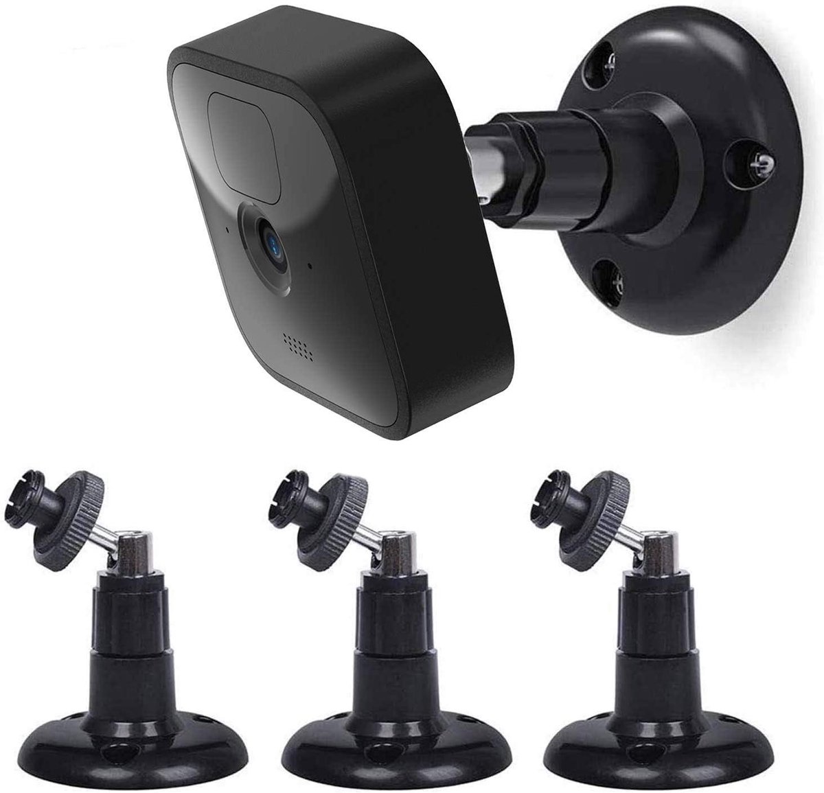Camera Muurbeugel - Bevestiging Houder - Beveiliging Instellen - 360 Graden Draaibaar - 3 Stuks - Zwart