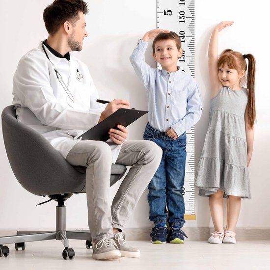 NTHProducts - Kind Hoogtemeter - Canvas Muurdecoratie - Groeimeting voor Kinderen - Zwart-Wit - Kinderkamer Decoratie - Meetlat voor Groeischema — afbeelding 3