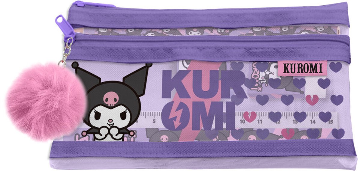 Kuromi Schrijfset in Etui - 5-delig - Sanrio - Stationery Set "Portatodo"