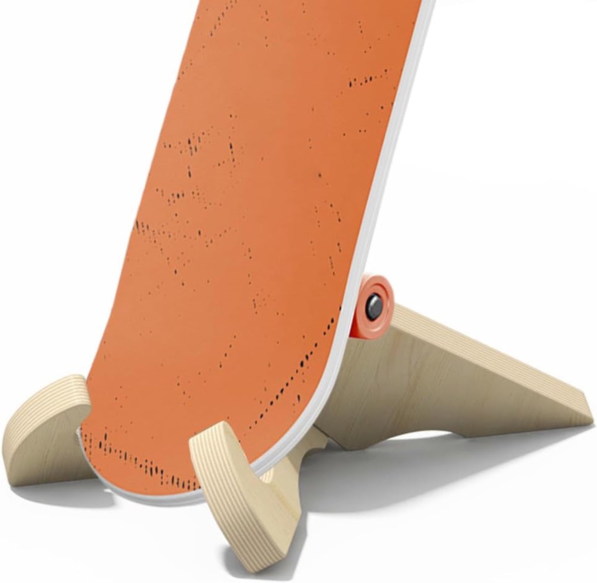 VHV Skateboard rek - Skateboard standaard - Longboard rek - Snowboard standaard - Vrijstaand - Hout - Voor binnen, garage en woonkamer - Stabiel - 26.5cm Houtkleur