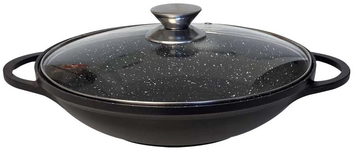 Wokpan 32cm - Zwart - Geschikt voor alle warmtebronnen