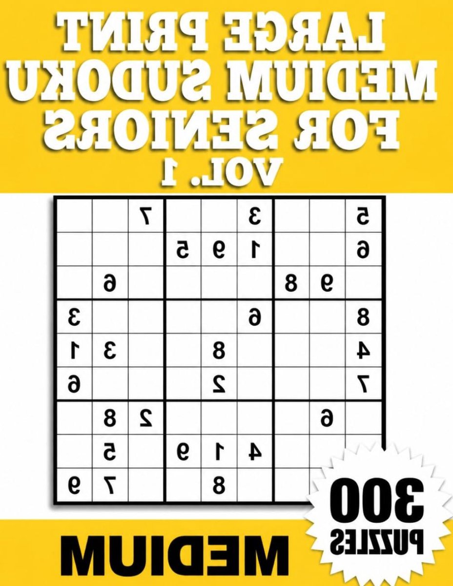 Sudoku Puzzelboek - Puzzelboek Grote Print - Hersenen Trainen - Medium Moeilijkheidsgraad - 21.59 x 2.03 x 27.94 cm