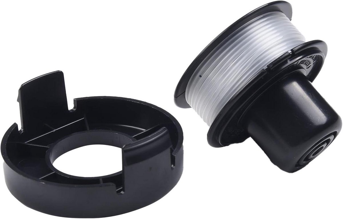 Trimmer Spoel Set - Stootkap Spoel - Gazon Onderhoud - Duurzaam Materiaal - 10 x 10 x 6 cm - Zwart