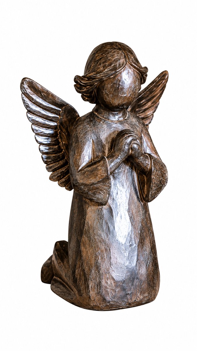 Knielende engel,19 cm hoog