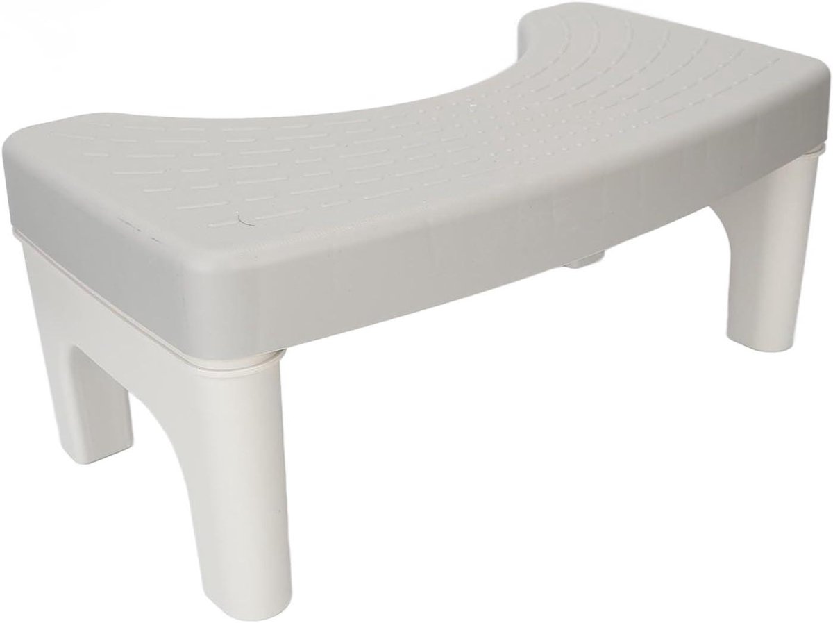 Toiletkruk - Voetenbankje Squat - Verbeteren Stoelgang - Antislip Bodem - 41 x 20 x 8 cm - Grijs