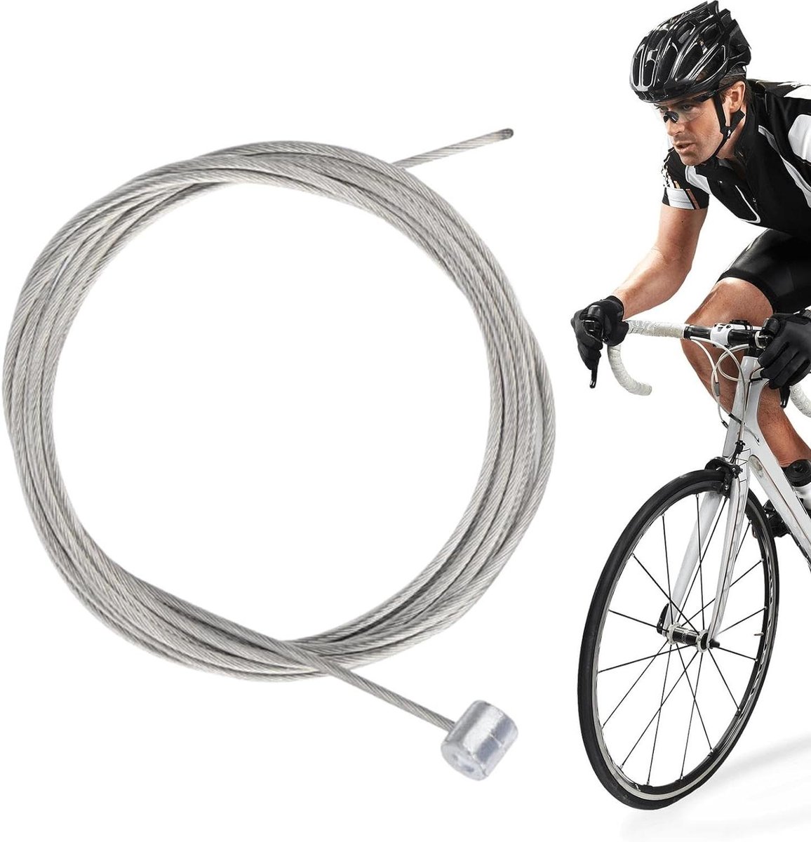 Fietsremkabel Set - BMX Kabel - Remmen Afstellen - Roestvrij Staal - 170 cm - Zilver