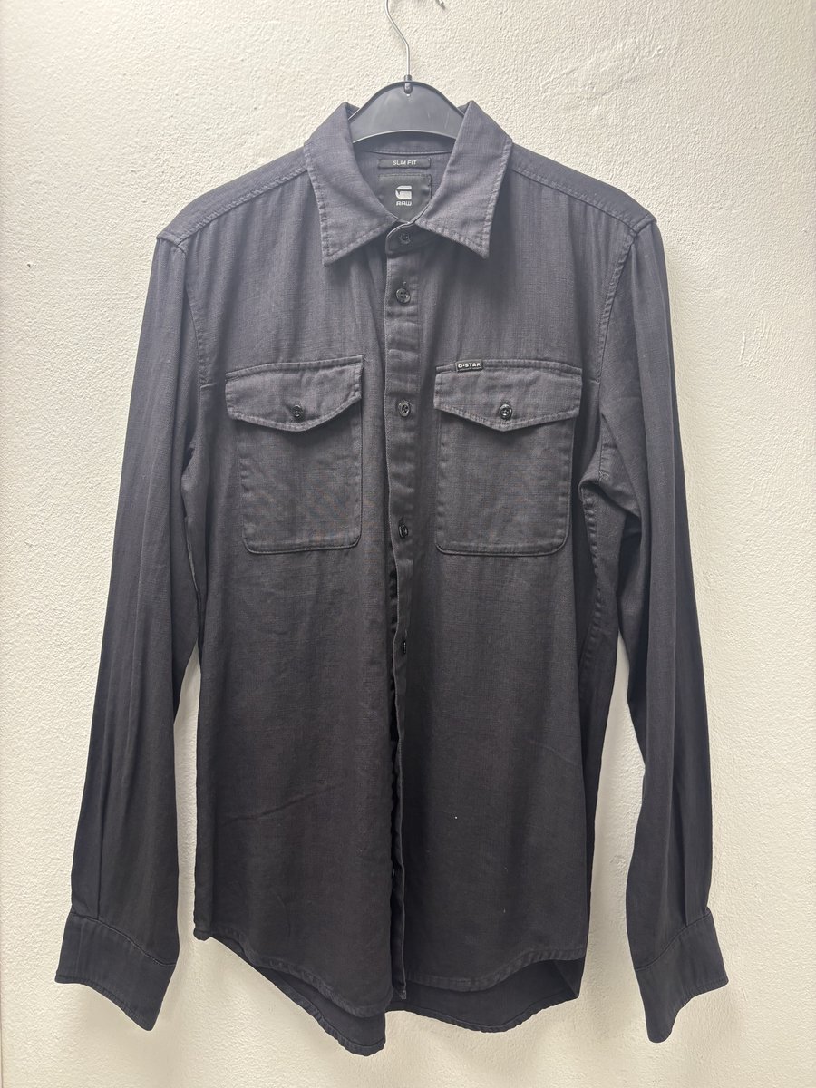 G-Star Marine slim shirt ls Heren Shirts Caviar Gd