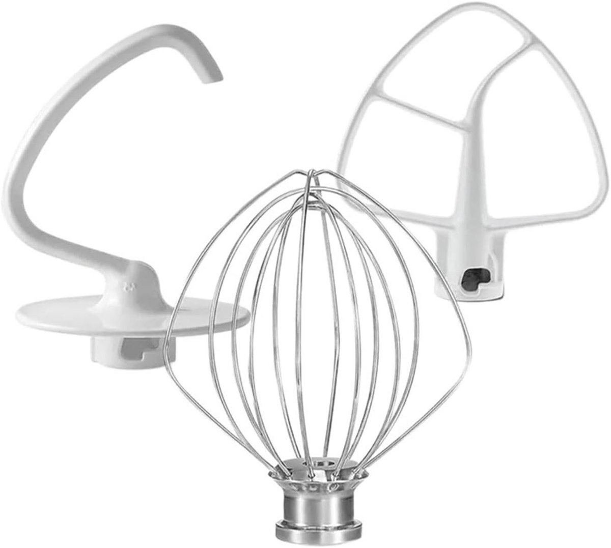 Mixer Opzetstuk Set Bakaccessoires Thuis Bakken 3-delige Set 3 Stuks Zilver
