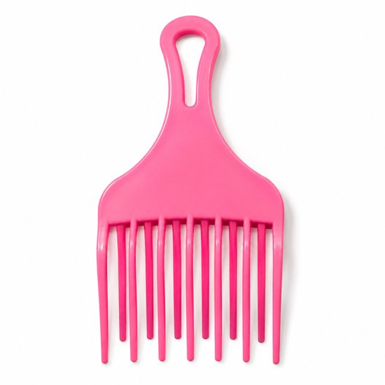 Haar in Stijl® Afro Kam Roze - Brede Tanden - Krullend Haar - ABS