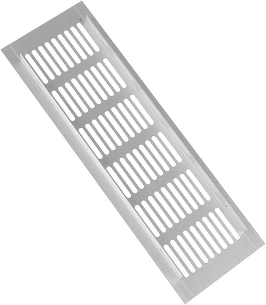 Ventilatie Rooster - Lucht Roostertje - Luchtcirculatie Verbeteren - Corrosiebestendig Aluminium - Diverse Lengtes - Zilver