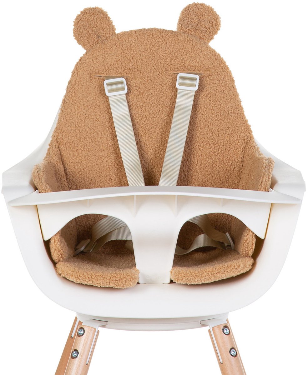 Childhome Evolu Stoelverkleiner - Stoelverhoger voor kinderen - Kussen voor kinderstoel - Teddy Bruin - 58 x 65 x 2.5 cm