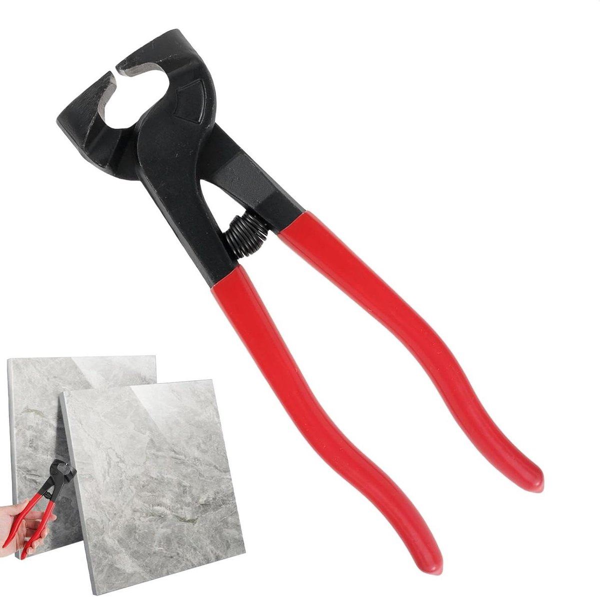Keramische Tegelsnijder - Mozaïek Tang - Tegels Snijden - Ergonomische PVC Handgreep - 18 cm Zaagdiameter - Zwart