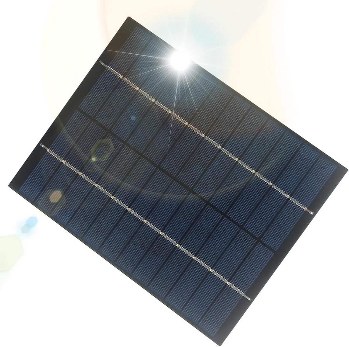 Zonnepaneel Oplader - Draagbare Energie - Buiten Stroom - 24W Hoge Efficiëntie - 20 x 16 cm - Zwart