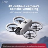 I1 PRO Drone D18 - Mini Drone met 4K Camera - 180 ° Elektrisch Verstelbare Lens - Driezijdige Obstakelvermijding - Grijs, geschikt voor kinderen en beginnende volwassenen