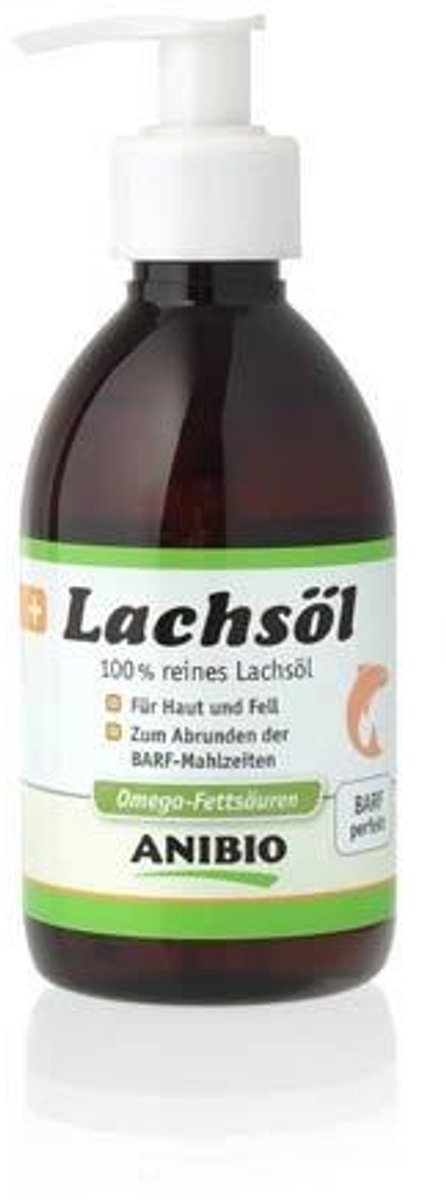 Anibio zalmolie voor honden 250ml voedongs supplement