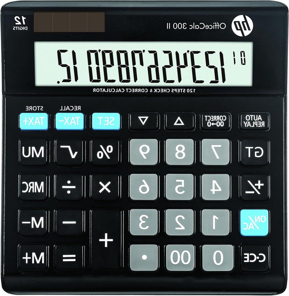 Kantoor Rekenmachine - Zakelijke Calculator - Financiële Berekeningen - Groot LCD Scherm - 10 Cijfers - Zwart