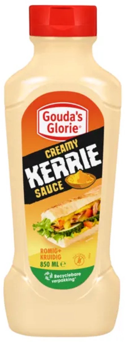 Gouda's Glorie Creamy Kerrie Saus 850ml – Romig & Licht Pittig – Glutenvrij & Vegetarisch