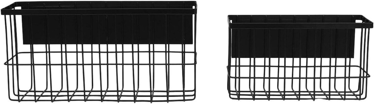 Koelkast Opbergbak - Magnetische Mand Gaas - Keuken Organiseren - Schadevrije Installatie - 36x19x11.5 cm - Zwart