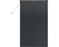 Raamblind met gordijnen - Venetiaanse jaloezieën Luxaflex - Lichtcontrole en privacy - Matte afwerking - 105 x 175 cm - Zwart