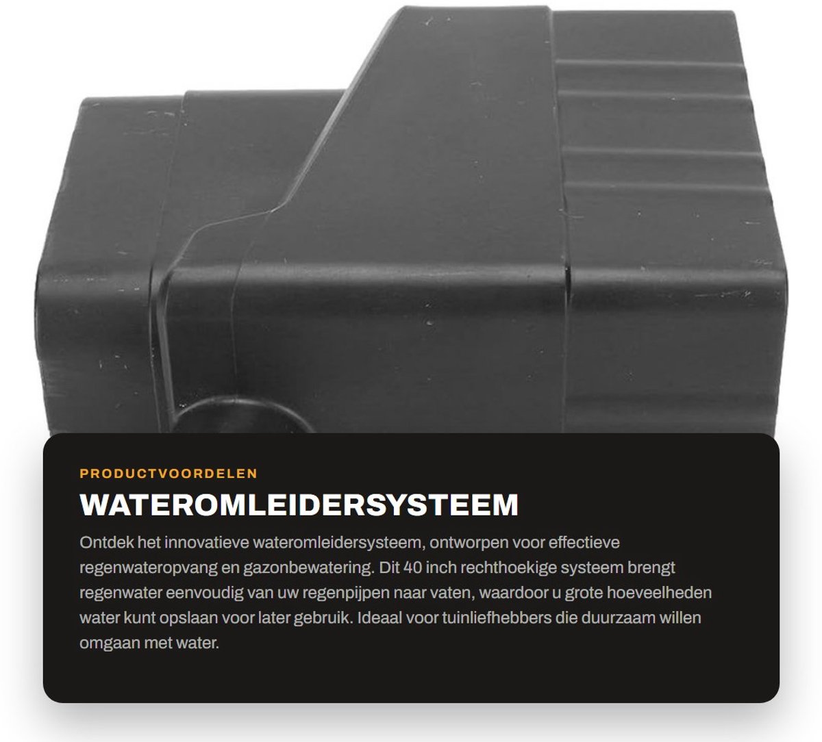 Dailygoods- Regenwateropvangsysteem 40 Inch - Herbruikbaar - Universeel ontwerp - Eenvoudig te installeren - Voor Gazonbewatering - Inclusief montagehandleiding - Regenwaterafvoersysteem