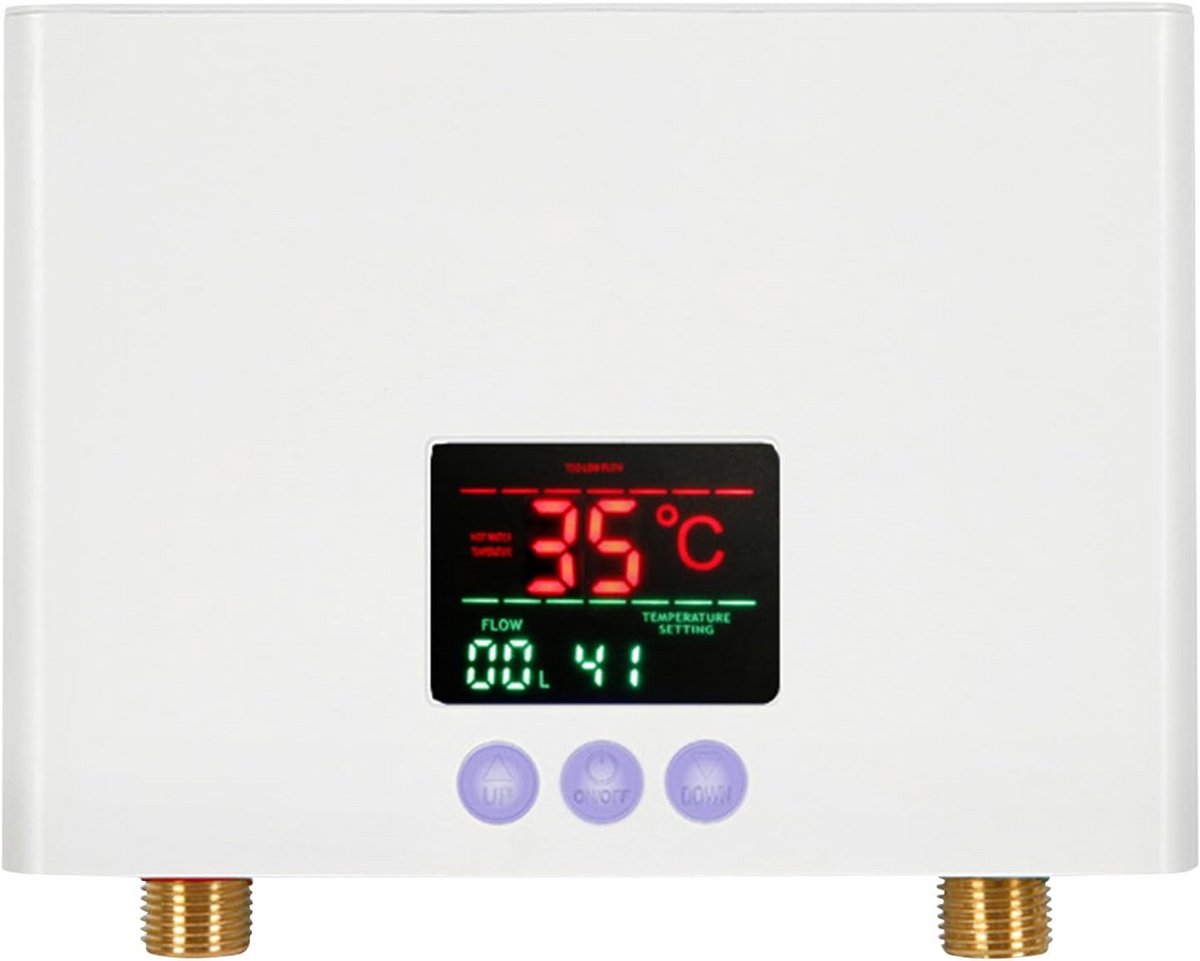 Mini Waterverwarmer - Doorstromer LED - Direct Warm Water - Compact Ontwerp - 3 kW - Wit