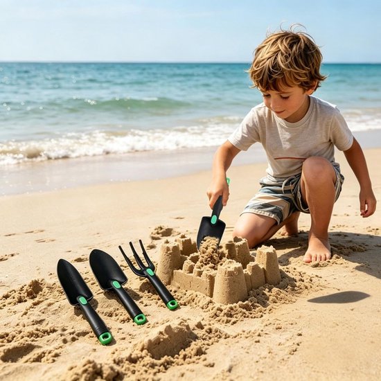 Tuingereedschapsset - Handgereedschap - Buiten planten - Ergonomische handgrepen - 4-delig - Grijs — afbeelding 4