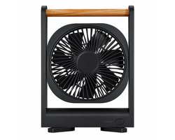 Tafelventilator en Bureauventilator 2-in-1 - Oplaadbare USB Mini Ventilator - Stille Luchtcirculator met 4 Snelheden - Compacte Desktop Cooler voor Studentenkamer, Slaapkamer, Kantoor en Thuiswerkplek