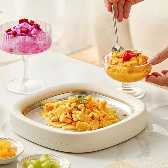 Machine Voor Gerold IJs - Met Deksel En 2 Spatels - Machine Voor Het Rollen Van Roomijs - Yoghurt Fruit En Sorbet Milkshake Zelfgemaakte DIY Desserts Familie DIY Ouder-kind Tijd Thuis Feest — afbeelding 2