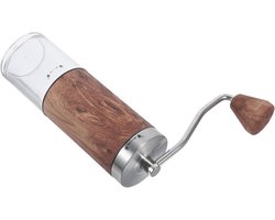 Handmatige Koffiemolen - Bonenmaler Roestvrijstaal - Verse Koffie Zetten - Compact En Duurzaam - 17 cm Hoog - Lichtbruin