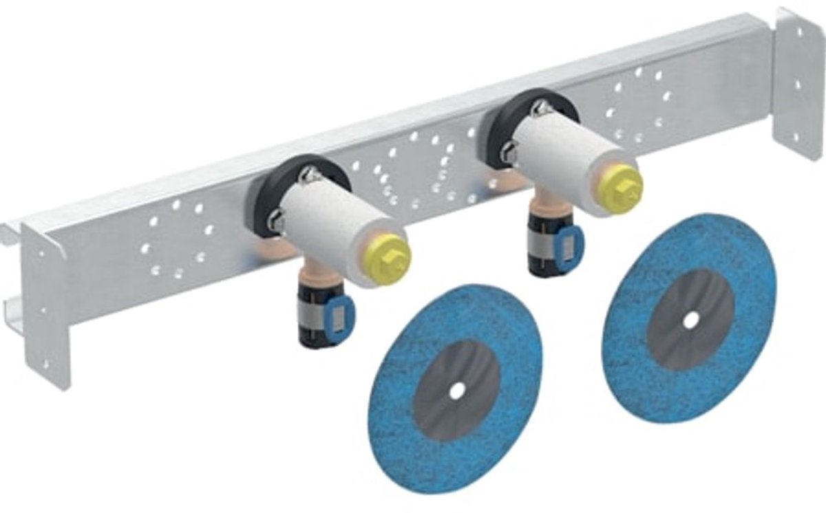 Geberit FlowFit haakse aansluiting 90° voorgemonteerd, dubbel, recht, DN 15, 619.671.00.1