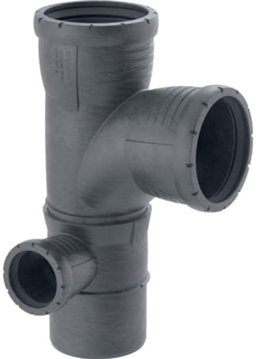 Geberit Silent-Pro Gecombineerd bochthoekstuk 87,5° links, DN 100 / 90 / 50, 393.570.14.1