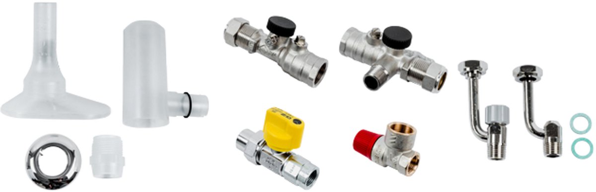 Wolf Aansluit-Set combiketels AP incl. KFE-kraan en therm. beveiliging, 2072345