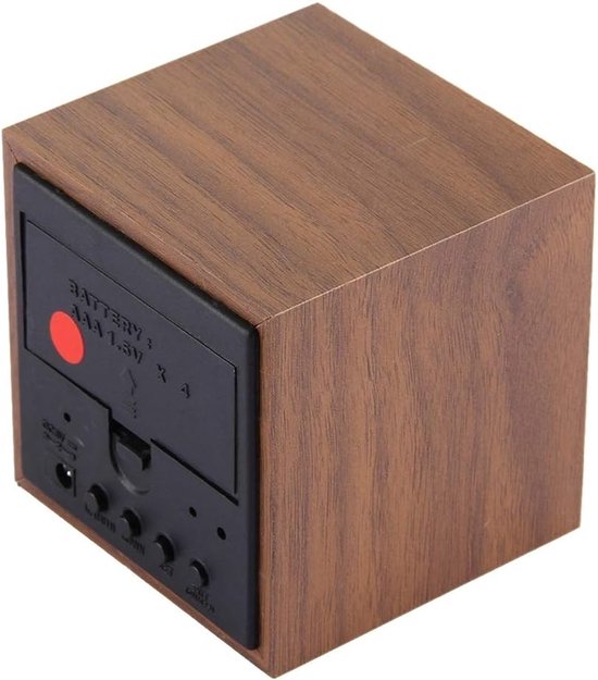 Happy Lemon beautiful and individualized wooden clock desk table LED digital display alarm clock with time, date and temperature display Romantic feelings — afbeelding 4