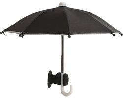 Generico Paraplu voor mobiele telefoon, zilverweefsel, 27 cm, antireflecterende parasol, mini-paraplu voor motorfiets, fiets, strand, tablet en reizen