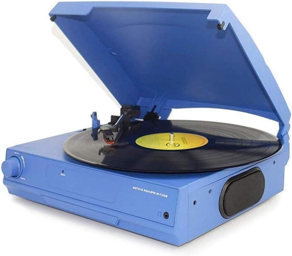 Platenspeler - Muziekdoos - Muziek Luisteren - Ingebouwde speaker - 3 snelheden - Blauw