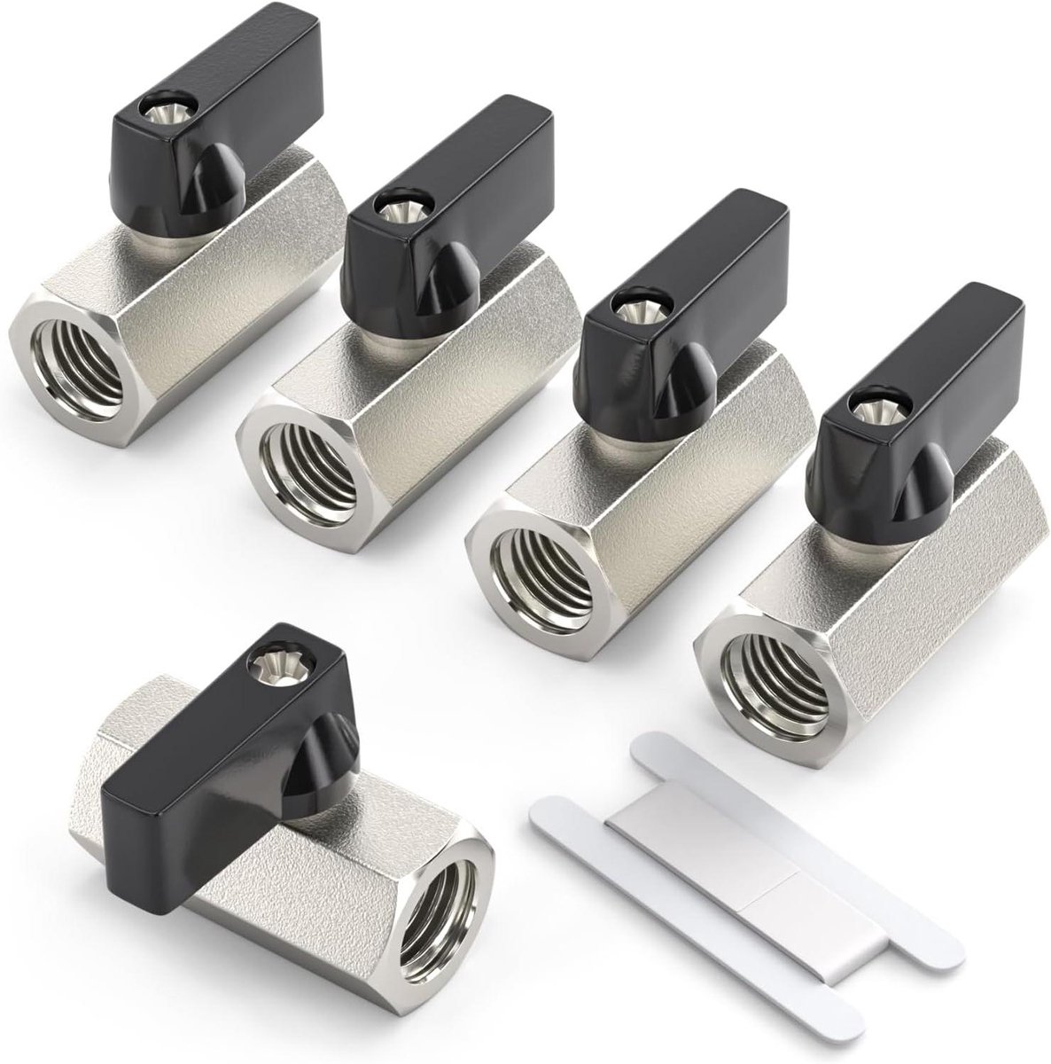Mini Kogelkraan - Stopkraan Messing - Waterafsluiting - Messing Nikkel Plated - 3/8 Inch - Zilverkleurig