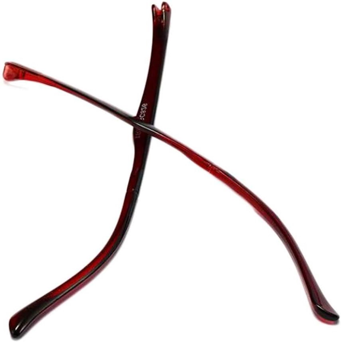 Bril Tempels - Vervangende Armpjes - Montuur Reparatie - Lichtgewicht Kunststof - 5.2 mm Breedte - Rood